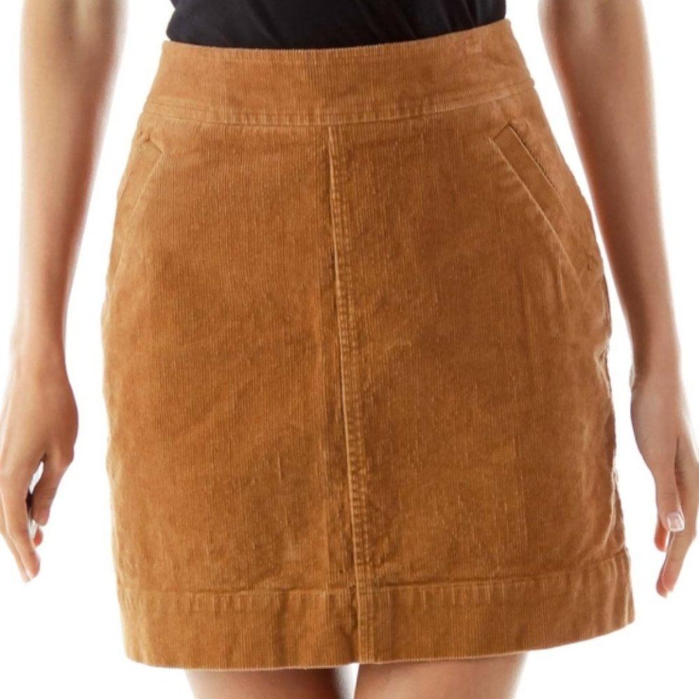 Loft Brown corduroy skirt size 4P